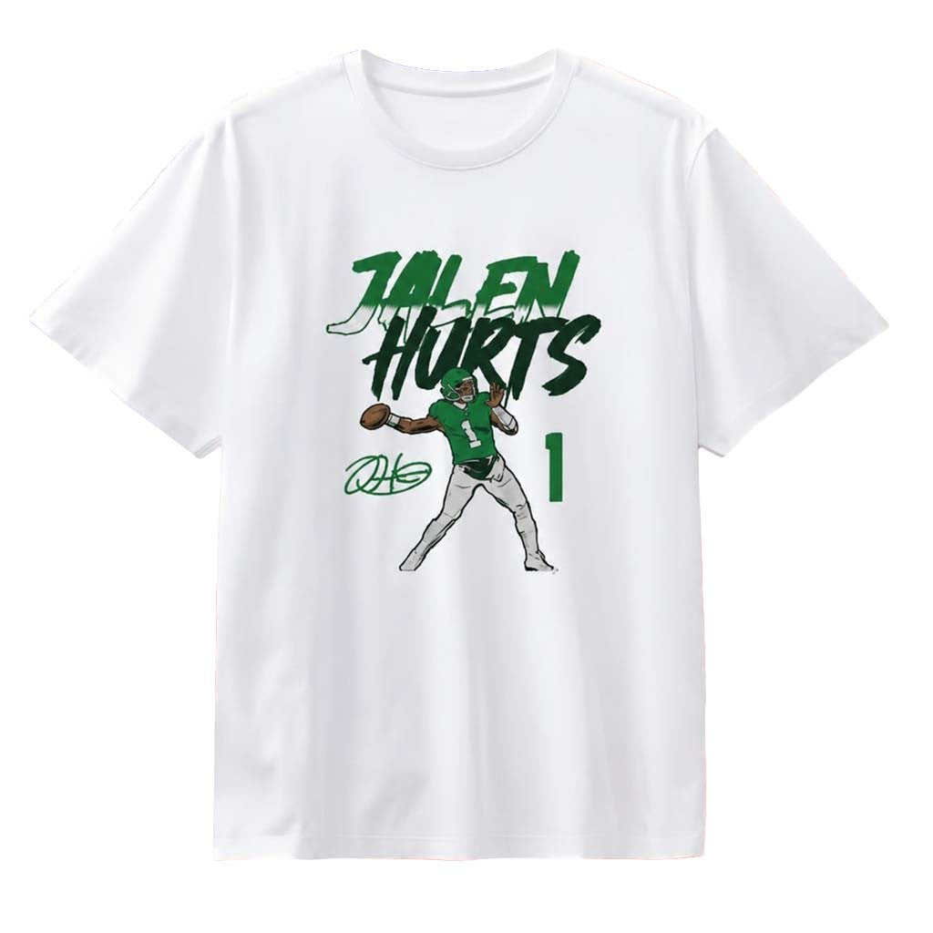 Jalen Hurts Pose signature Philadelphia Eagles T-Shirt Jalen Hurts Merch Gifts For Fans - Merchluma
