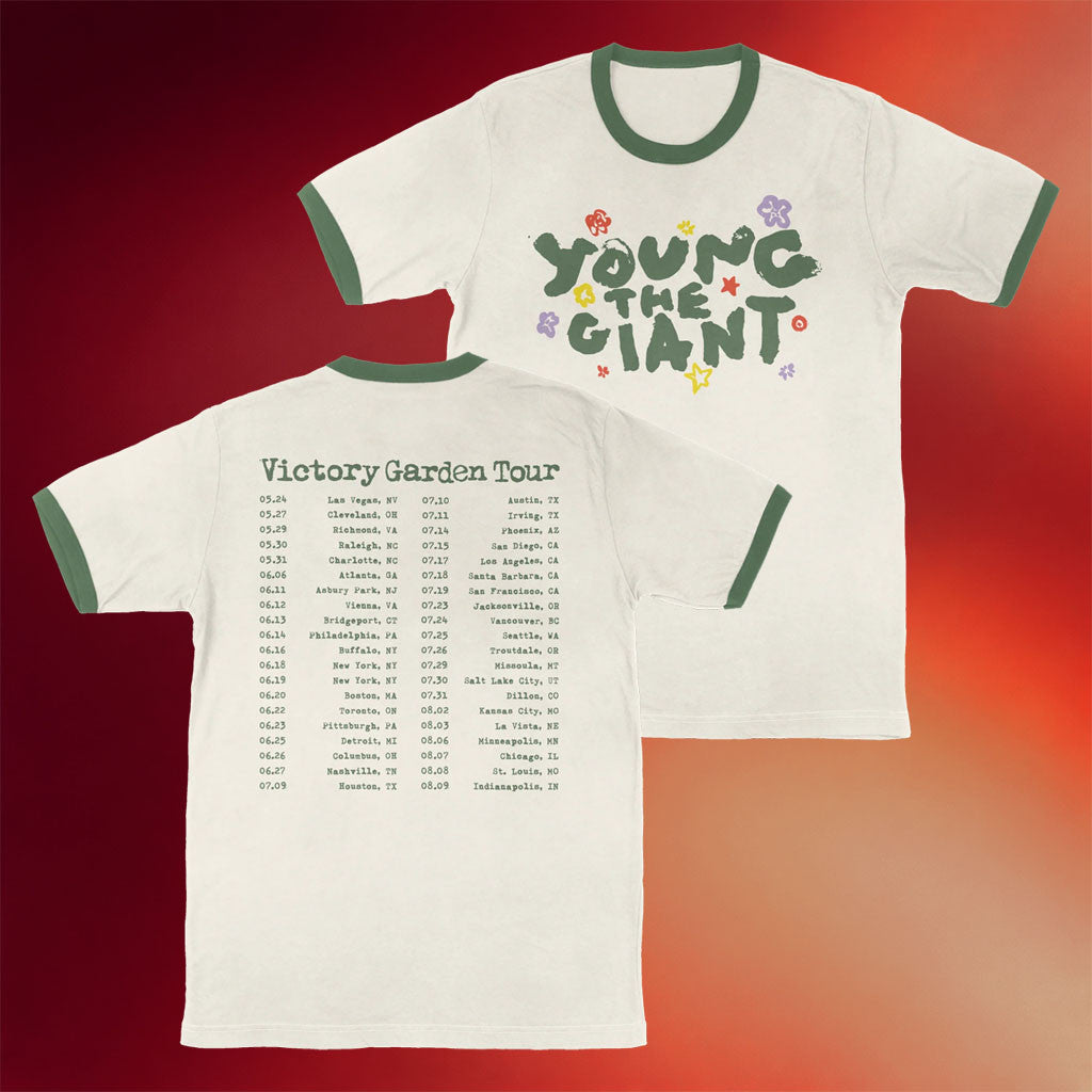 Young The Giant Merch 2026 Tour Ringer T-Shirt Victory Garden Tour Merch Gift For Her - Merchluma