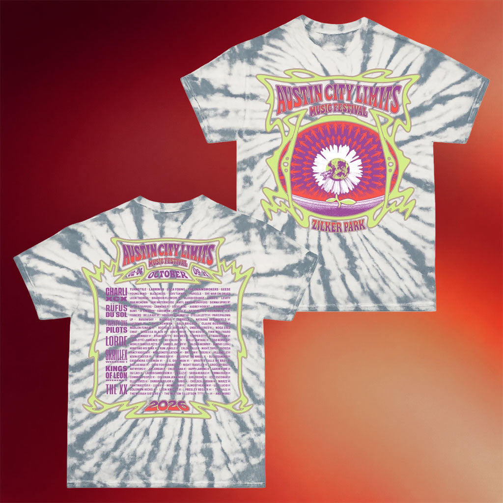 ACL Festival Merch 2026 Daisy Lineup Tie Dye T-Shirt Music Concert Outfits Gift For Fans - Merchluma