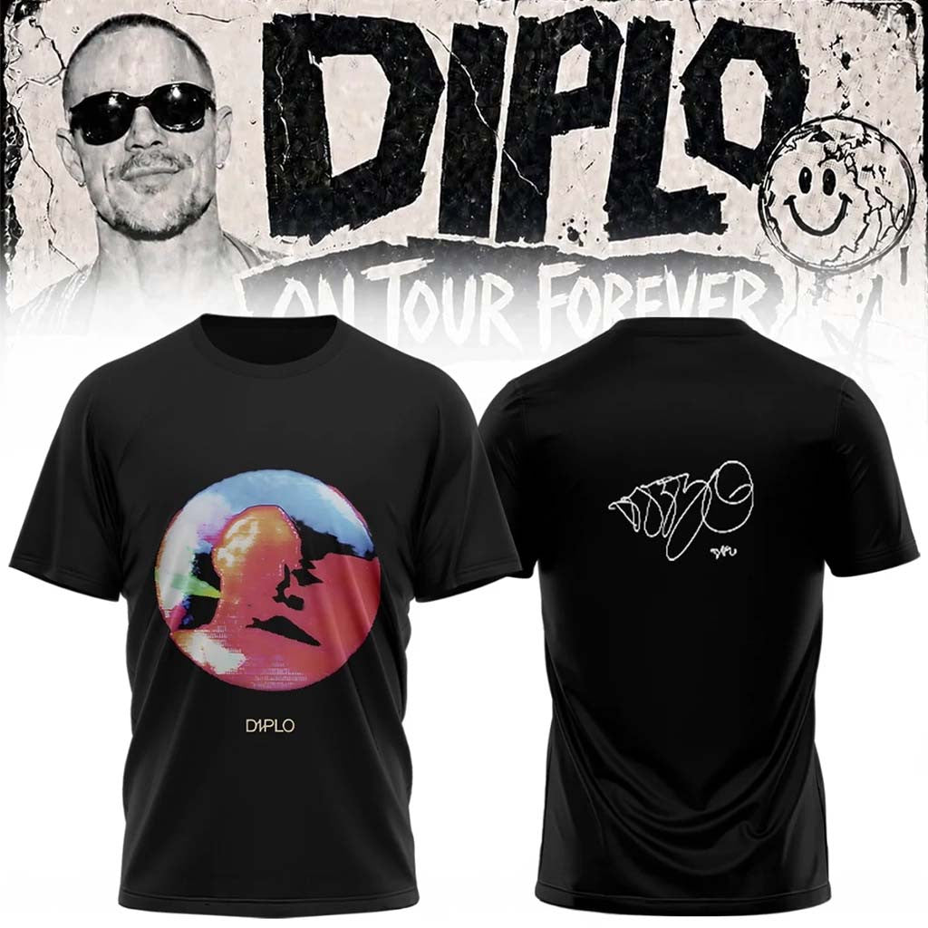 Diplo Merch 2026 On Tour Forever Signed T-Shirt Diplo Shirt Birthday Gifts For DJ Lovers - Merchluma