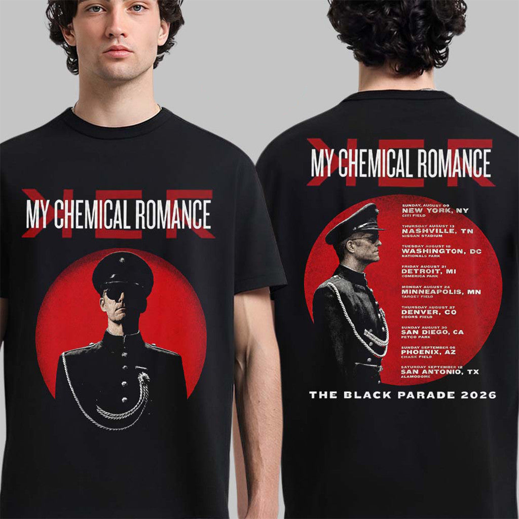 My Chemical Romance The Black Parade 2026 Tour Merch Grand Immortal Dictator T-Shirt MCR Merch - Merchluma