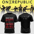 OneRepublic Merch 2026 Need Your Love T-Shirt Signed Shirt Gift Ideas For Pop Band Fans - Merchluma