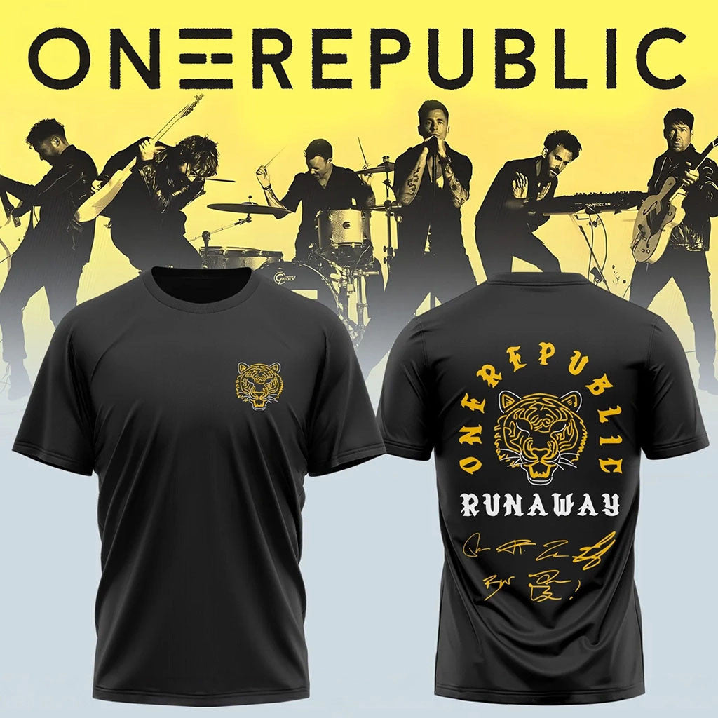 OneRepublic Merch 2026 Runaway T-Shirt Signed OneRepublic Band Shirt Gift For Fans - Merchluma