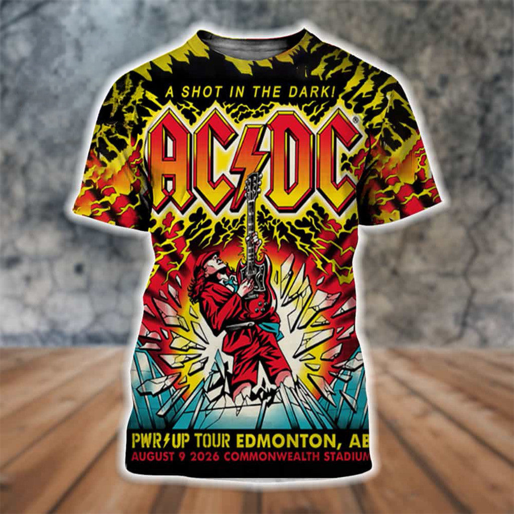 ACDC Power Up Tour 2026 Merch A Shot In The Dark T-Shirt Gift Ideas For Rock Band Fans - Merchluma