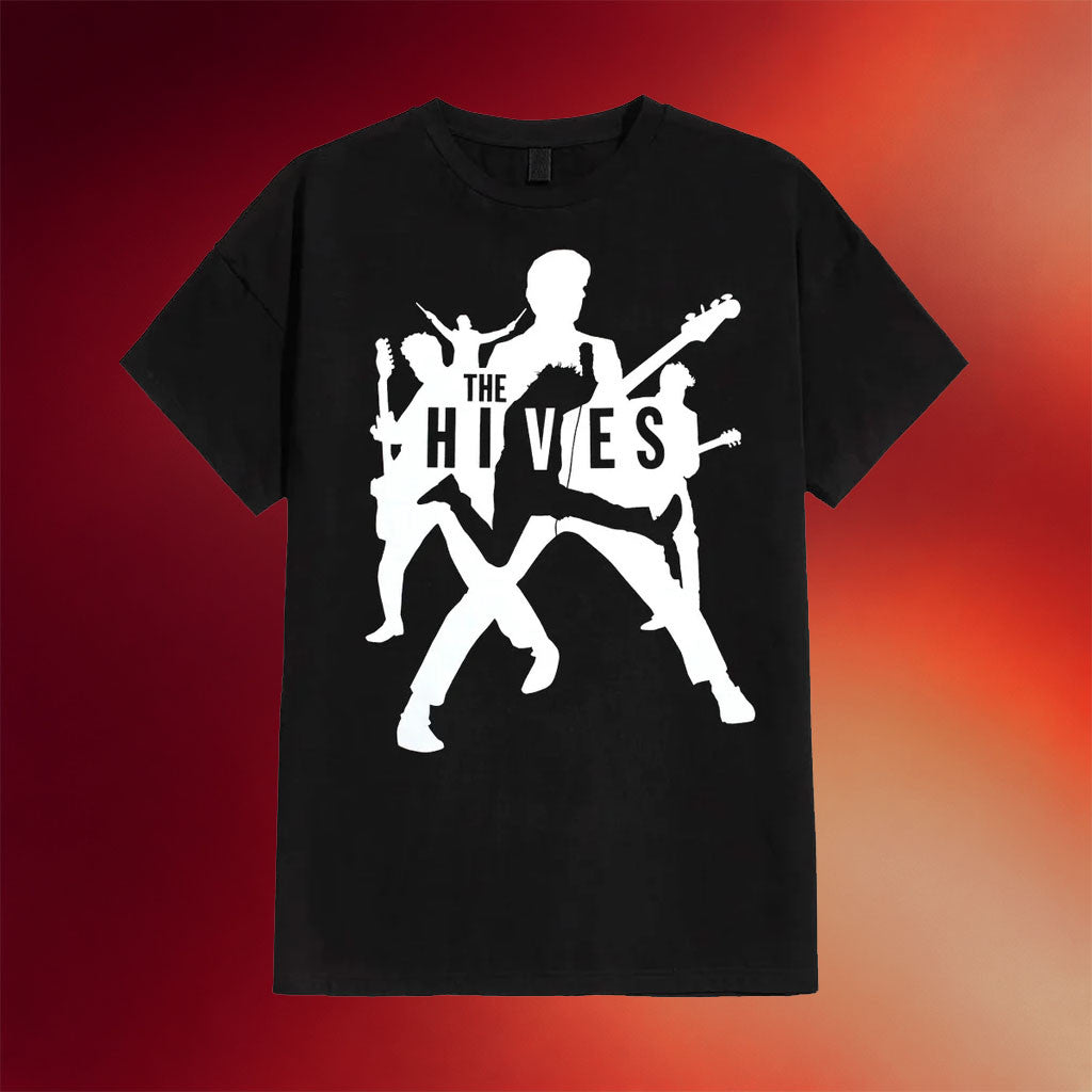 The Hives Merch 2026 Jumping Silhouette T-Shirt Black Gifts For Rock Music Lovers - Merchluma