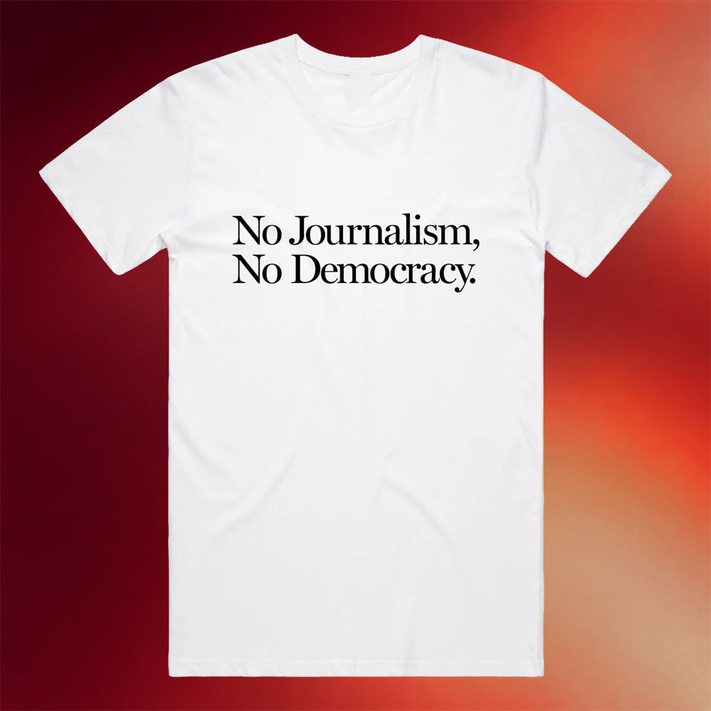 The Bitter Southerner General Merch 2026 No Jornalismo Democracy T-Shirt White Gift Ideas - Merchluma