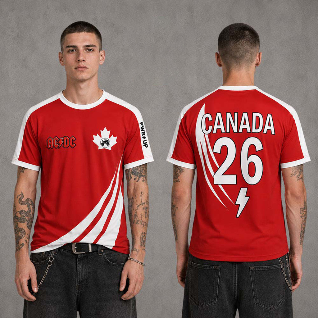 ACDC Canada 2026 PWR Up Tour Pop Up Jersey Shirt ACDC Merch Best Gift For Band Fans - Merchluma