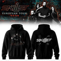 Skillet Merch European Tour 2026 Hoodie Black Music Fan Gear Gift Ideas For Him - Merchluma