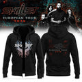 Skillet Merch European Tour 2026 Zip Hoodie Music Fan Apparel Gift For Dudes - Merchluma