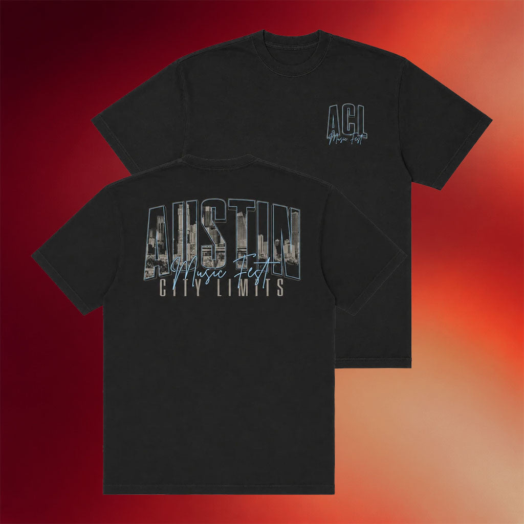 ACL Festival Merch 2026 Skyline T-Shirt Black ACL Music Fest Outfits Present For Brothers - Merchluma