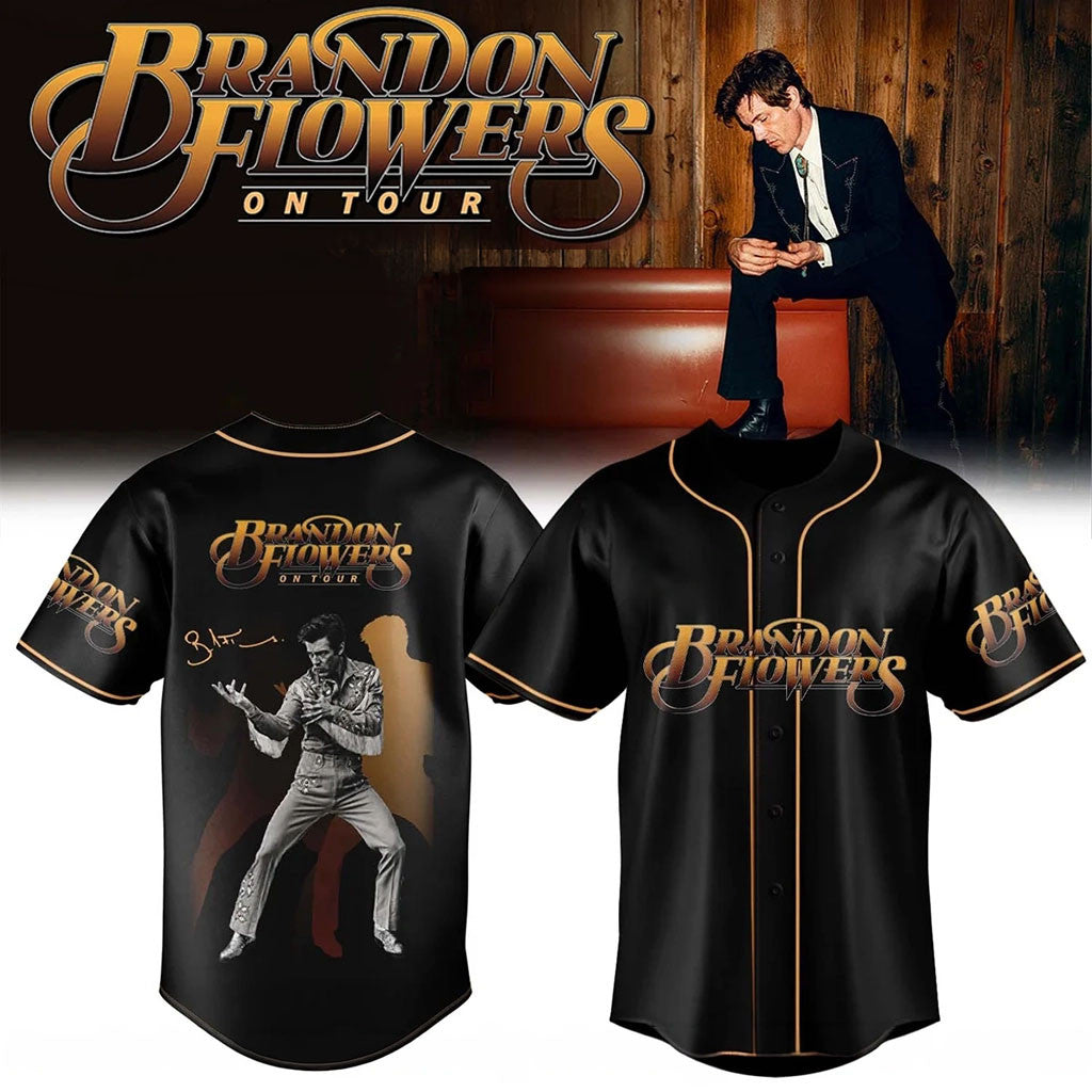 Brandon Flowers On Tour Baseball Jersey Signed Brandon Flowers Merch 2026 Gift For Music Fans - Merchluma