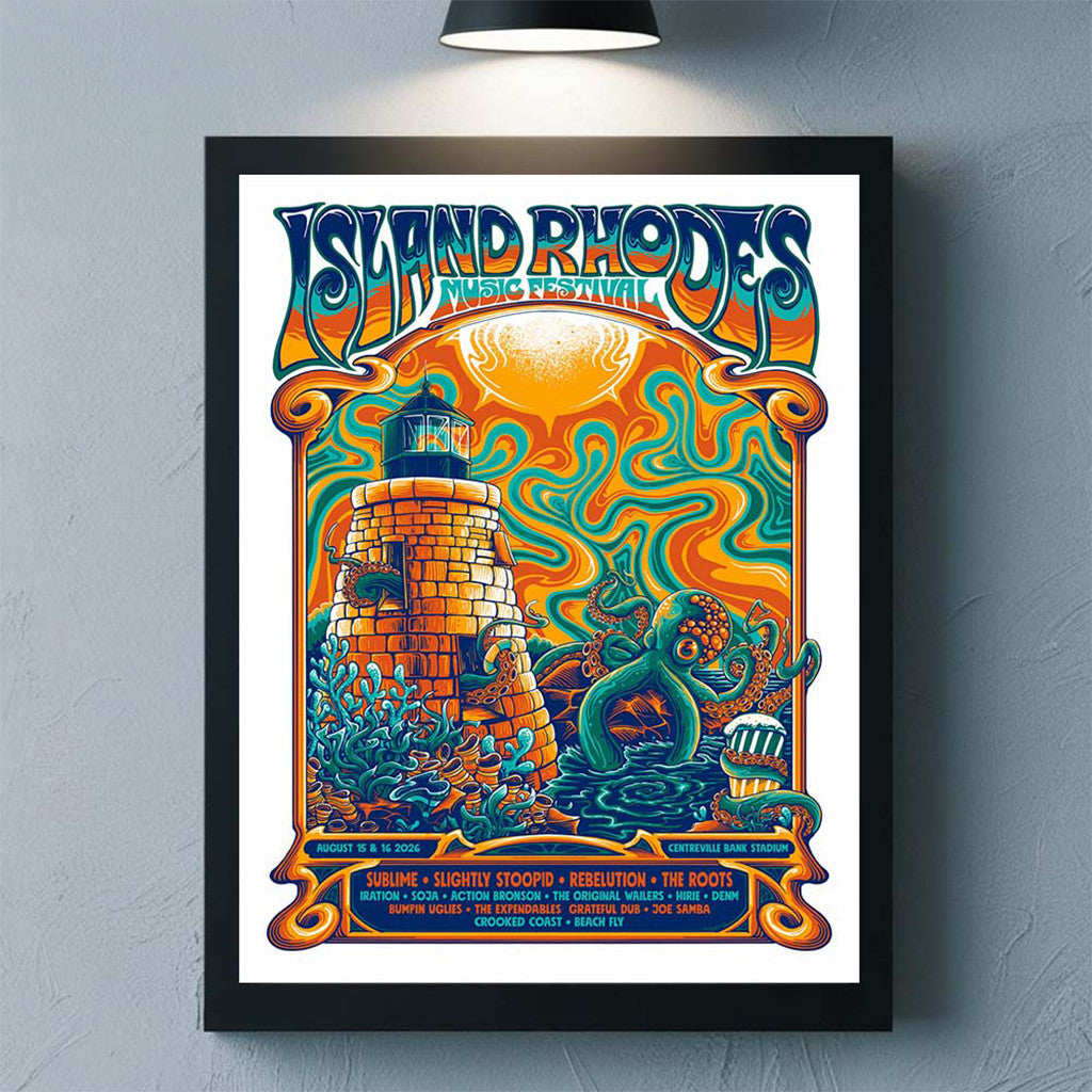 Island Rhodes Music Festival 2026 Poster With Lineup Island Rhodes Merch Home Decor Fan Gifts - Merchluma