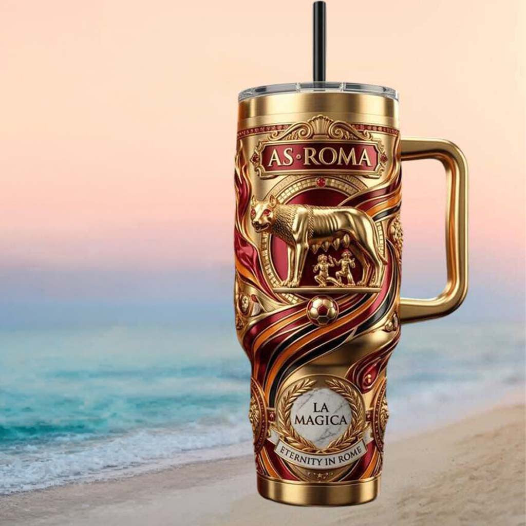 AS Roma La Magica Eternity In Rome Soccer Travel Tumbler AS Roma Merch Gifts For Football Fan - Merchluma