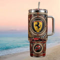 Ferrari Racing Team Championship Edition Travel Tumbler Scuderia Ferrari Merch Racing Fan Gifts - Merchluma