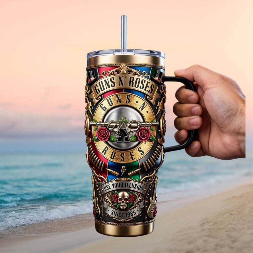 Guns N Roses Use Your Illusion 1985 Classic Rock Band Tumbler Guns N Roses Merch Gifts For Fans - Merchluma