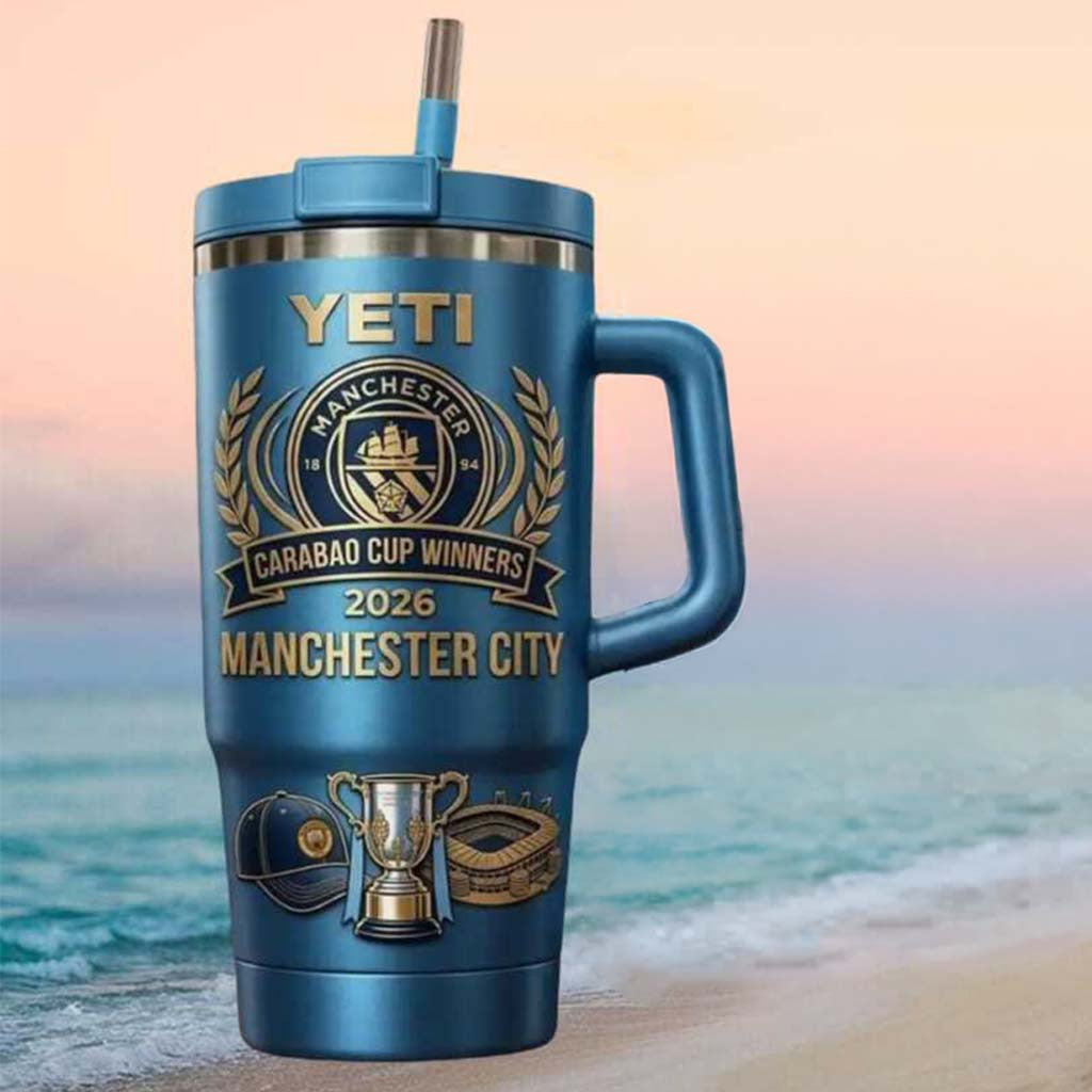 Manchester City Carabao Winners 2026 Champions Tumbler Manchester City FC Merch Fans Gifts - Merchluma