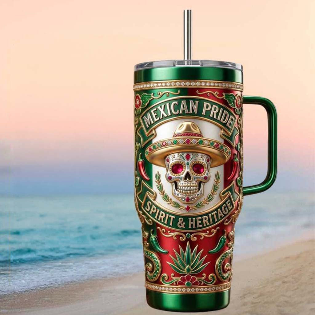 Mexican Pride Spirit And Heritage Day Of The Dead Tumbler Mexico Day Cup Gifts For Friends - Merchluma