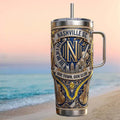 Nashville SC Our Town Our Club Gold Edition Soccer Steel Tumbler Nashville SC Merch Him Gifts - Merchluma