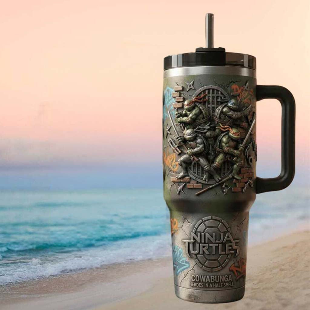 Ninja Turtles Cowabunga Urban Comic Pizza Lover Tumbler Teenage Mutant Ninja Turtles Merch - Merchluma