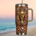 Spain World Champions 2026 La Roja Immortal Glory Soccer Tumbler Spain Football Merch Fan Gifts - Merchluma