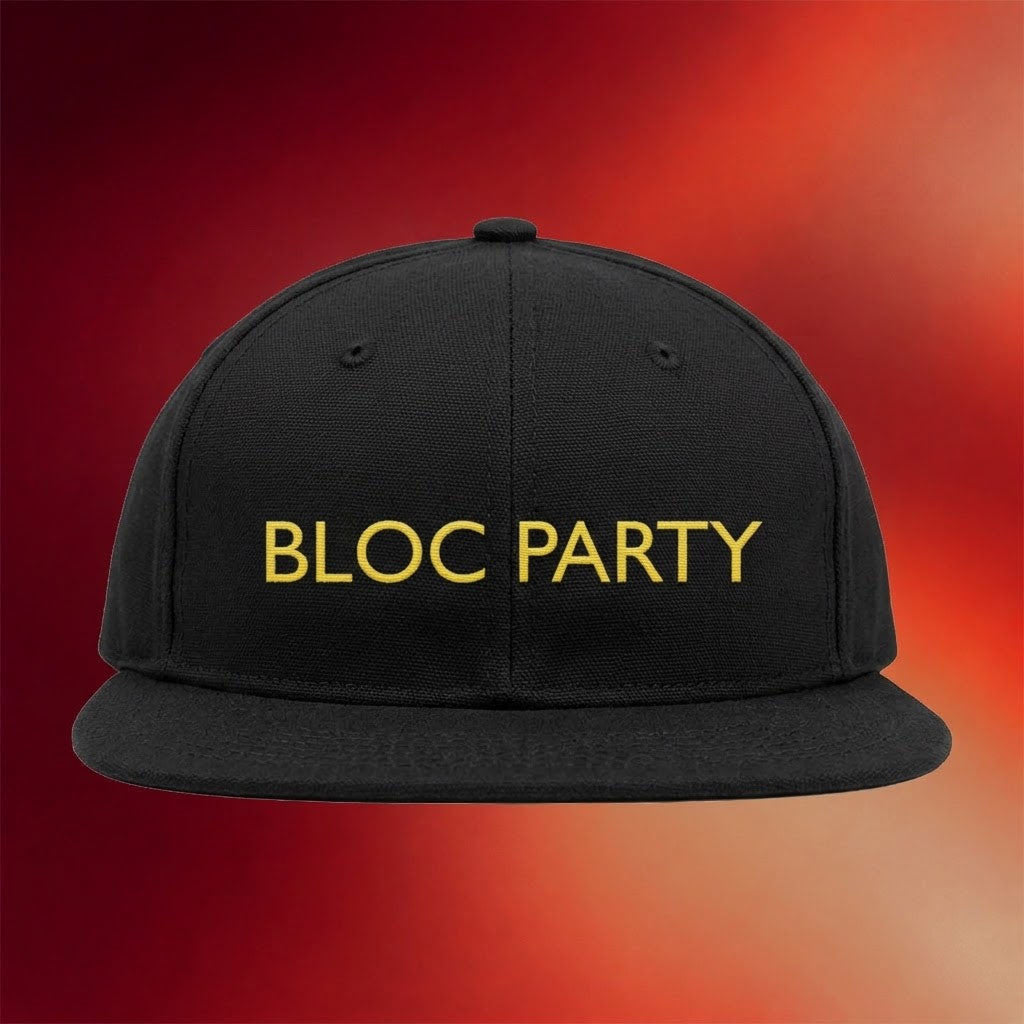 BLACK Bloc Party Merch 2026 Bloc Party Snapback Hat Embroidered Gifts For Rock Band Lovers - Merchluma