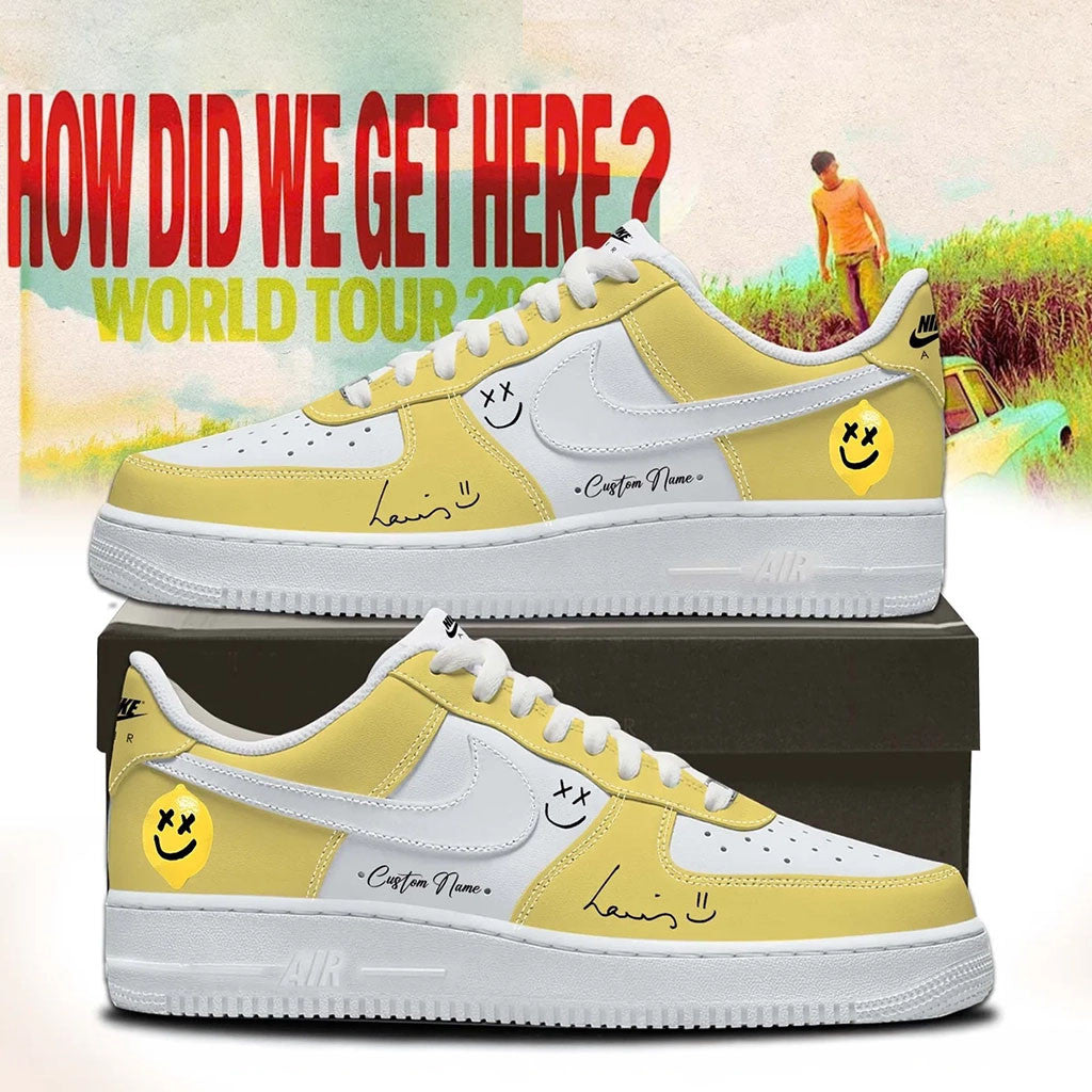 Custom Louis Tomlinson How Did We Get Here Tour 2026 Sneakers Louis Tomlinson Merchandise - Merchluma
