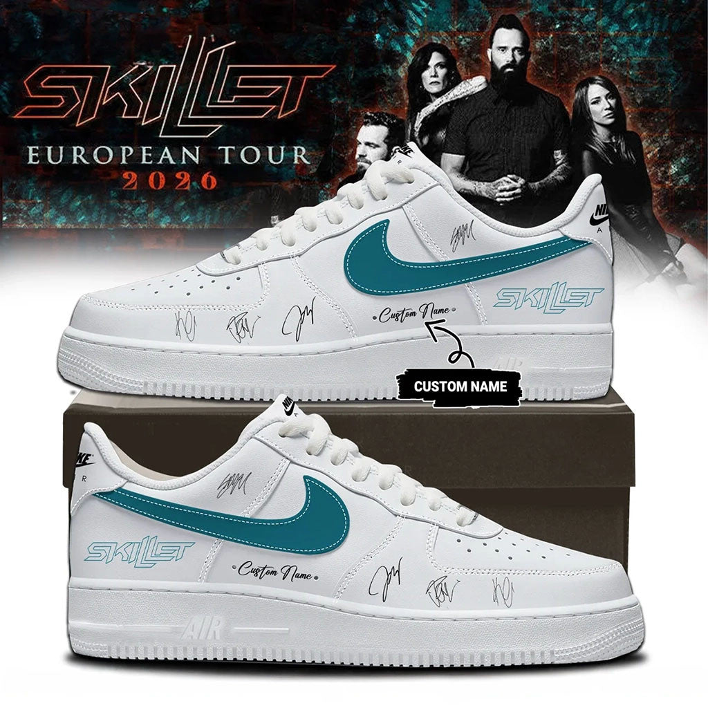 Custom SKILLET European Tour 2026 Shoes Skillet Merch Gift Ideas For Music Lovers - Merchluma