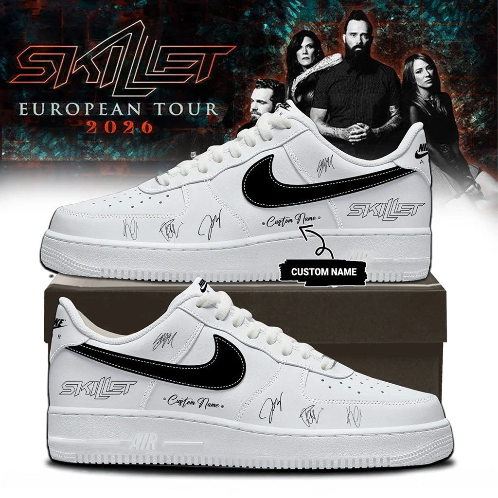 Custom SKILLET European Tour 2026 Shoes Skillet Merch Gifts For Music Lovers - Merchluma