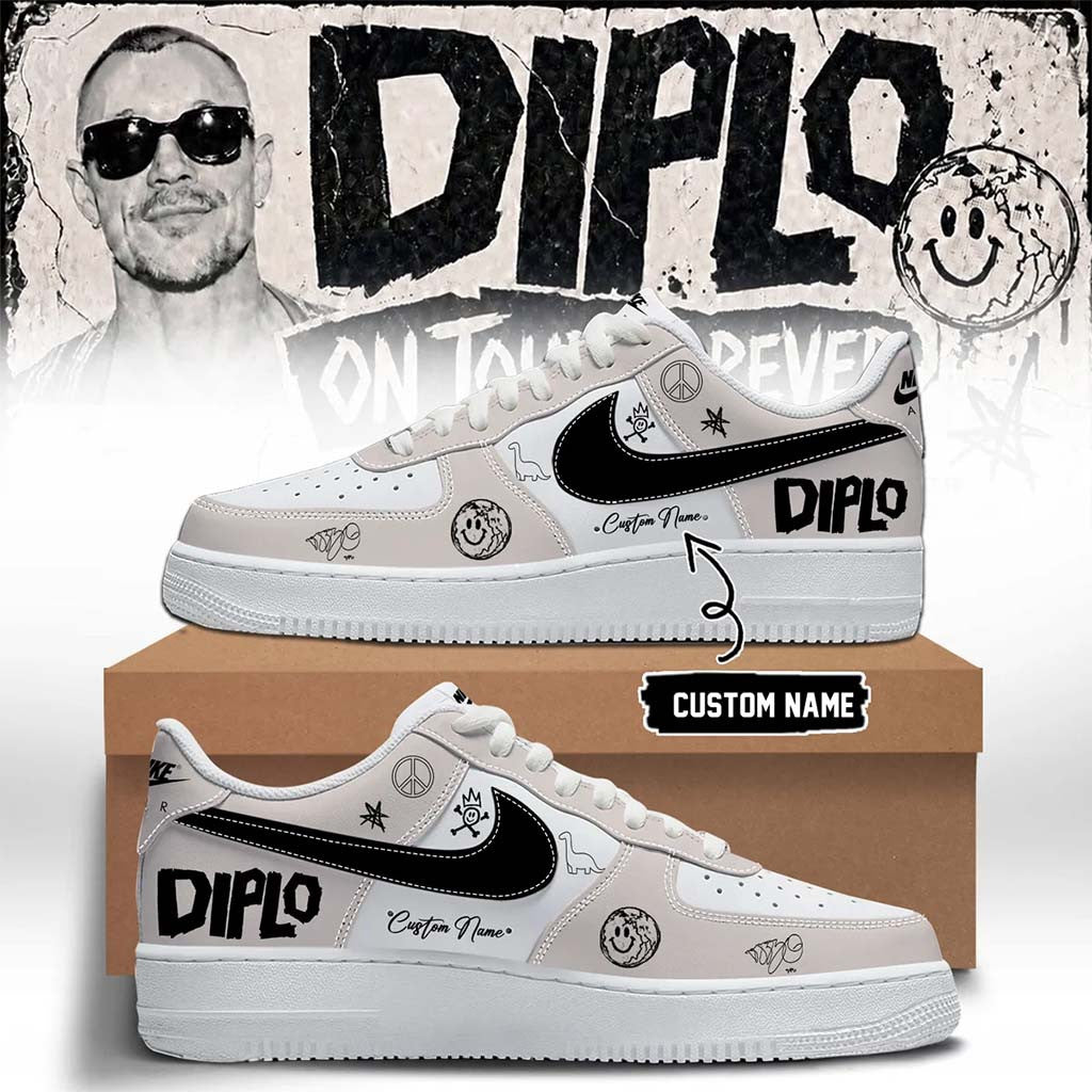 Customized Diplo On Tour Forever Signed Sneakers Diplo Merch Gift Ideas For DJ Fans - Merchluma