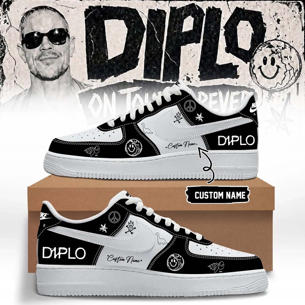 Customized Diplo On Tour Forever Signed Sneakers Diplo Merch Gifts For Music Fans - Merchluma