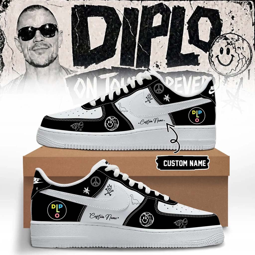 Customized Diplo On Tour Forever Signed Sneakers Diplo Merch Music Gift Ideas For Guys - Merchluma
