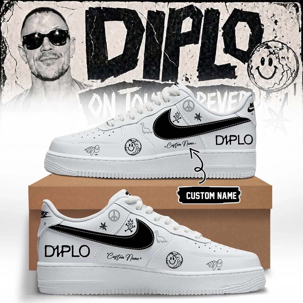 Customized Diplo On Tour Forever Signed Sneakers Diplo Merch Music Lover Gifts For Him - Merchluma