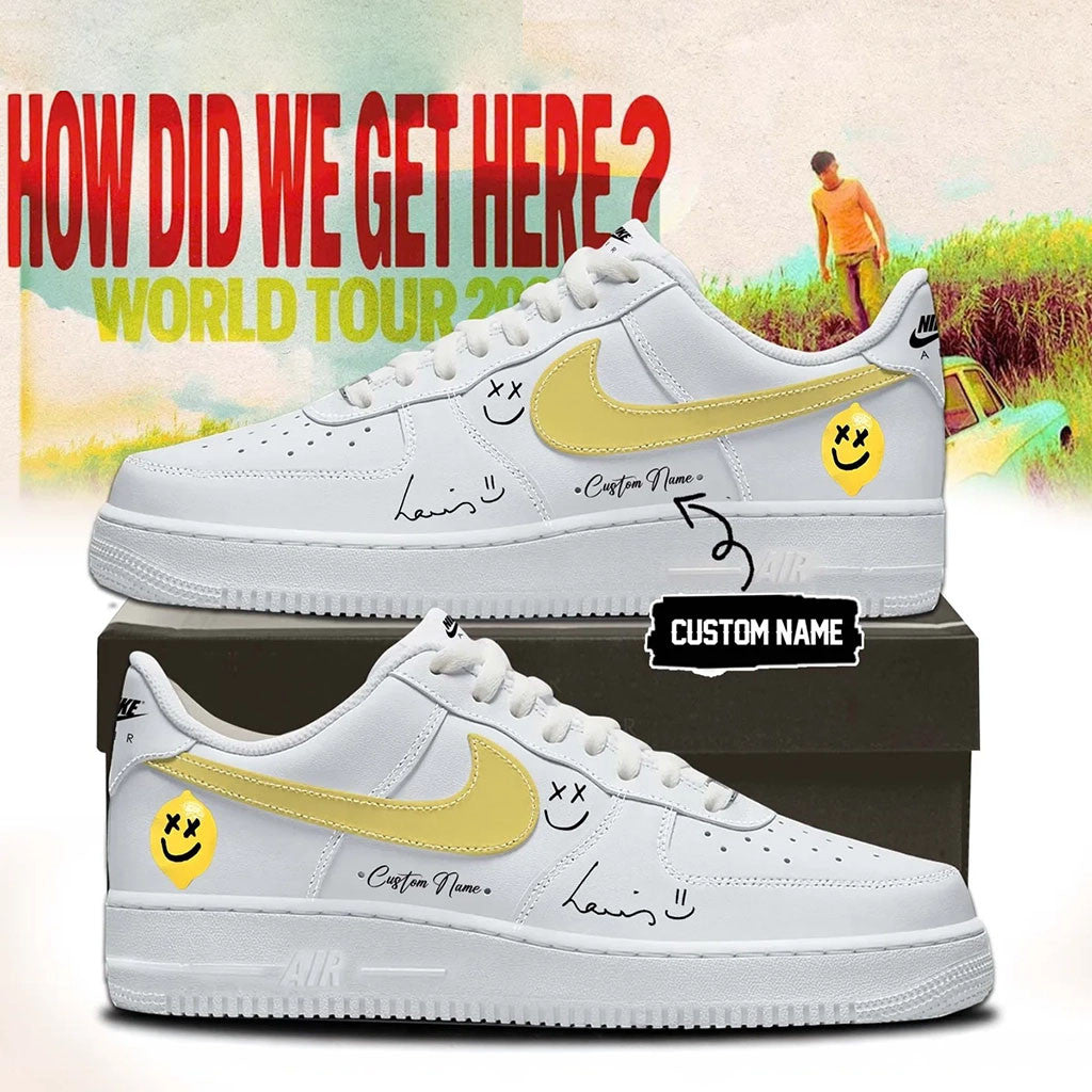 Customized Louis Tomlinson How Did We Get Here Tour 2026 Sneakers Louis Tomlinson Merch For Fan - Merchluma