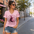 Witch Breast Cancer Awareness October Pink V-Neck Shirt Faith Hope Club Tee Gifts For Her - Merchluma