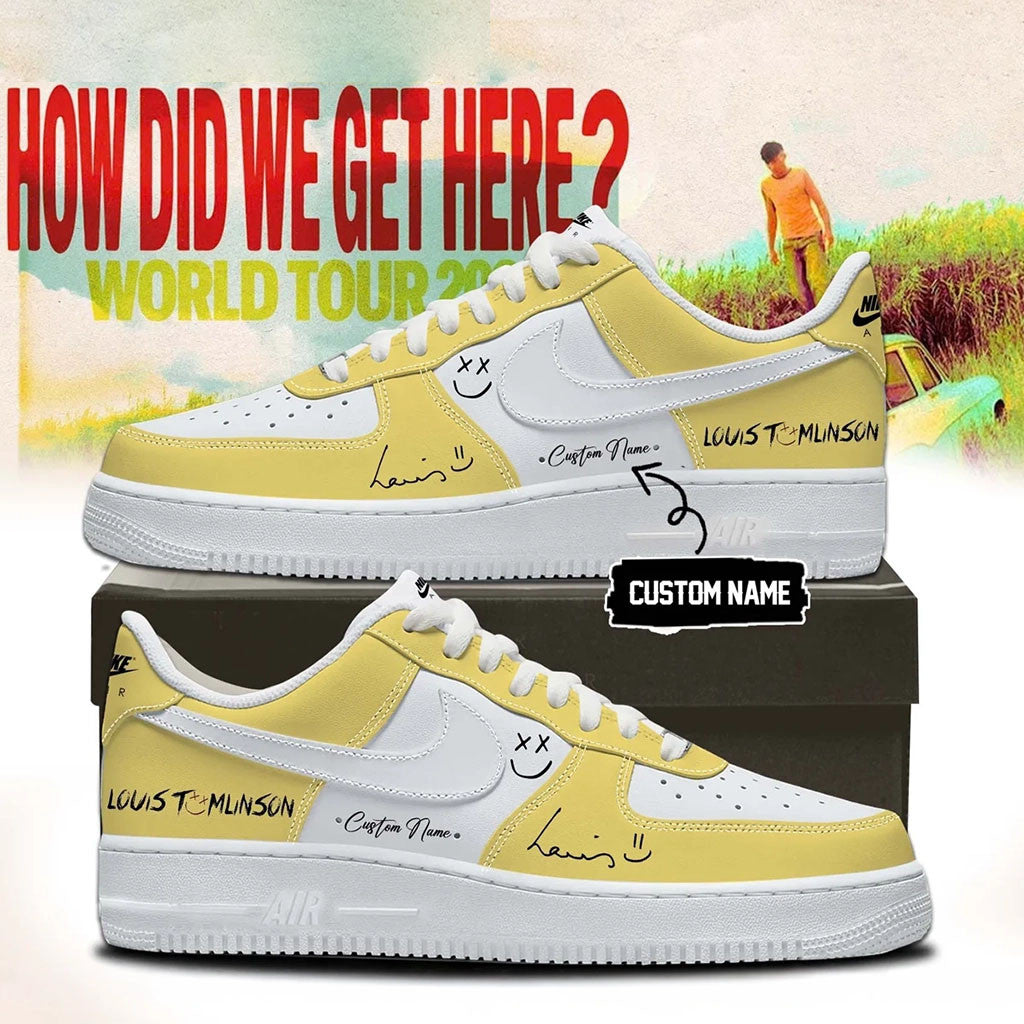 Customized Louis Tomlinson Merch 2026 How Did We Get Here Tour Sneakers Gift For Music Fans - Merchluma