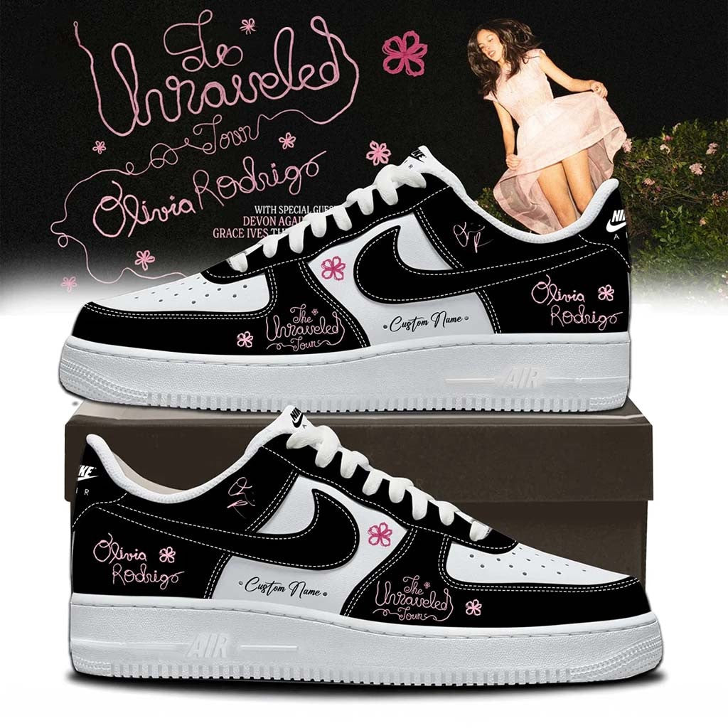 Customized Olivia Rodrigo The Unraveled Tour Signed Shoes Olivia Rodrigo Merchandise Fan Gifts - Merchluma
