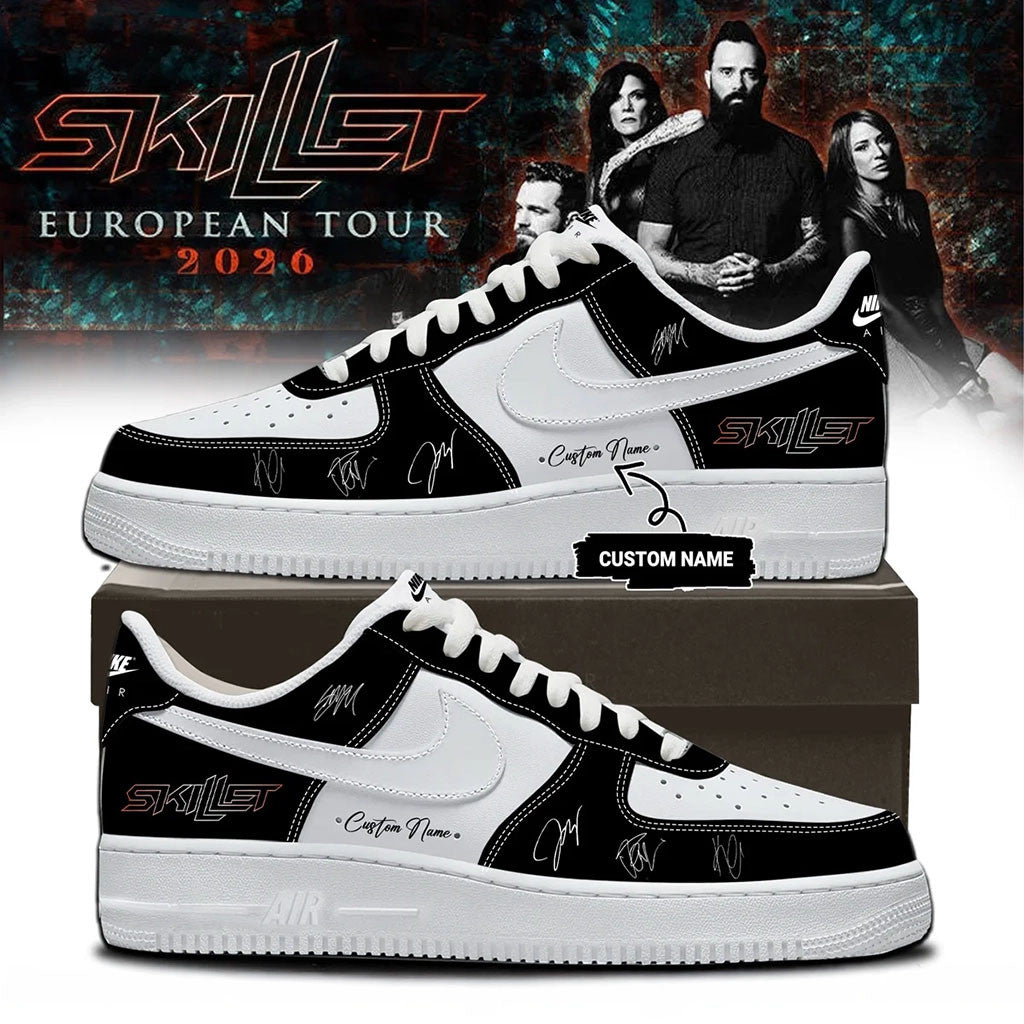 Customized SKILLET European Tour 2026 Shoes Skillet Merch Presents For Music Lovers - Merchluma