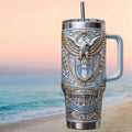 SS Lazio Aquila Celeste Rome Jewel Relic Soccer Tumbler SS Lazio Merch Gift For Brothers - Merchluma