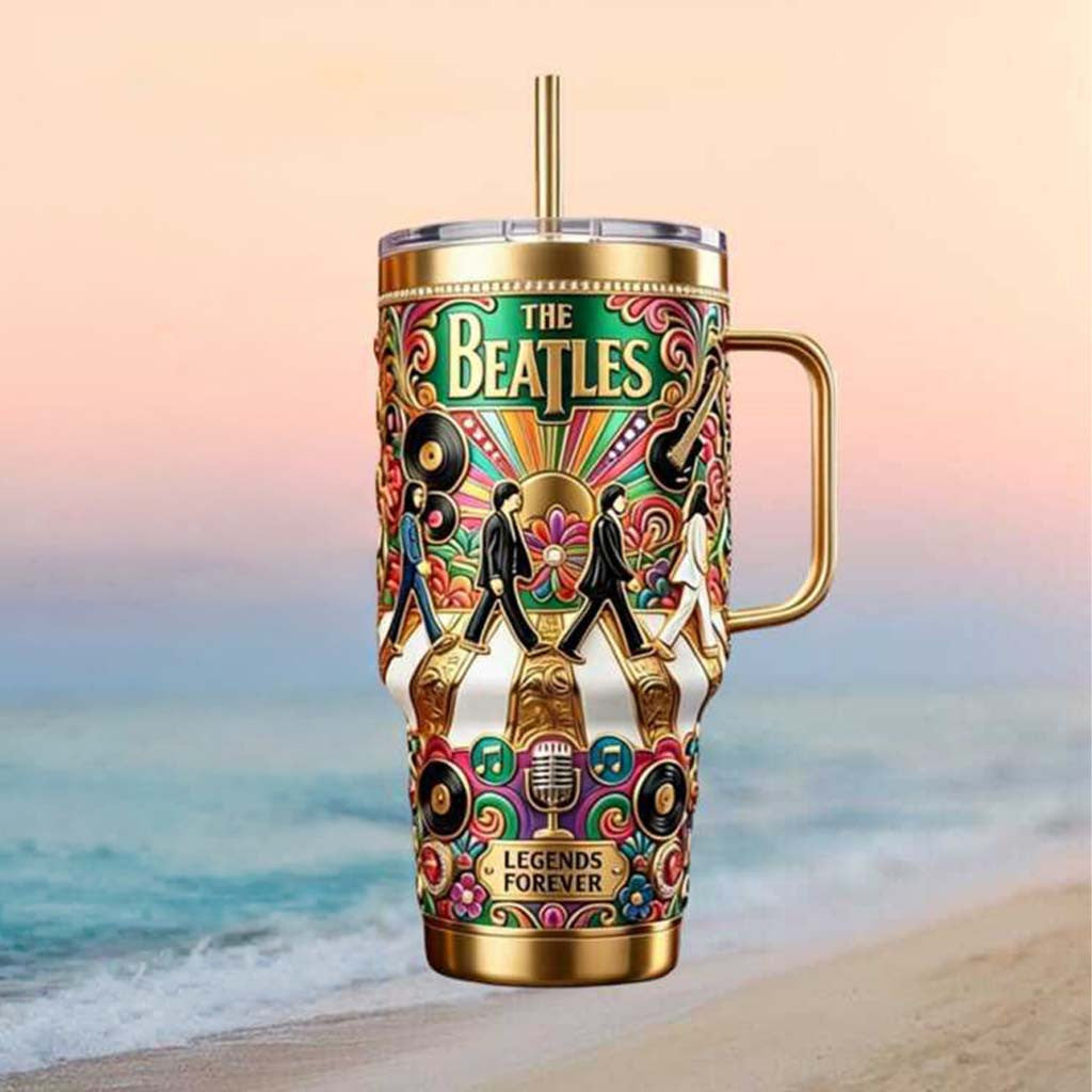 The Beatles Legends Forever Psychedelic Band Collector Tumbler The Beatles Merch Fan Gifts - Merchluma