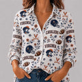 Virginia Cavaliers College Spirit Blossoms Button Up Long Sleeve Shirt Cavaliers Merch Her Gift - Merchluma