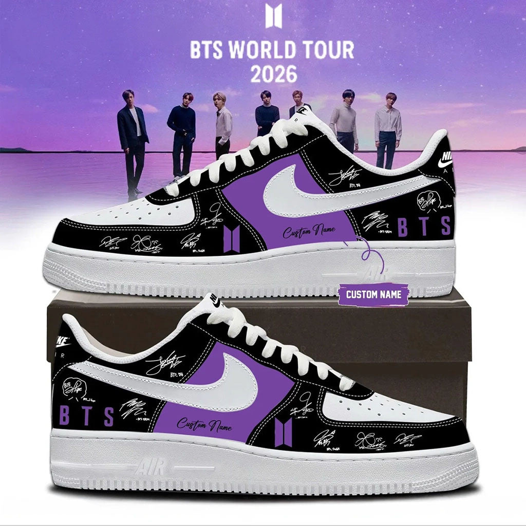 Personalized BTS World Tour 2026 Signed Sneakers BTS Arirang Merch Gifts For Kpop Fans - Merchluma