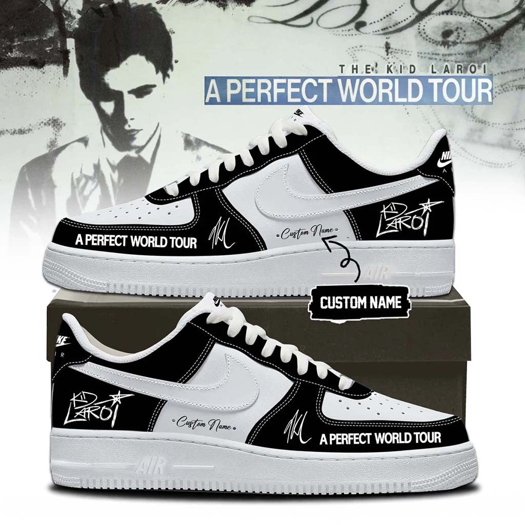 Personalized The Kid Laroi Merch A Perfect World Tour 2026 Sneakers Gift Ideas For Music Lover - Merchluma