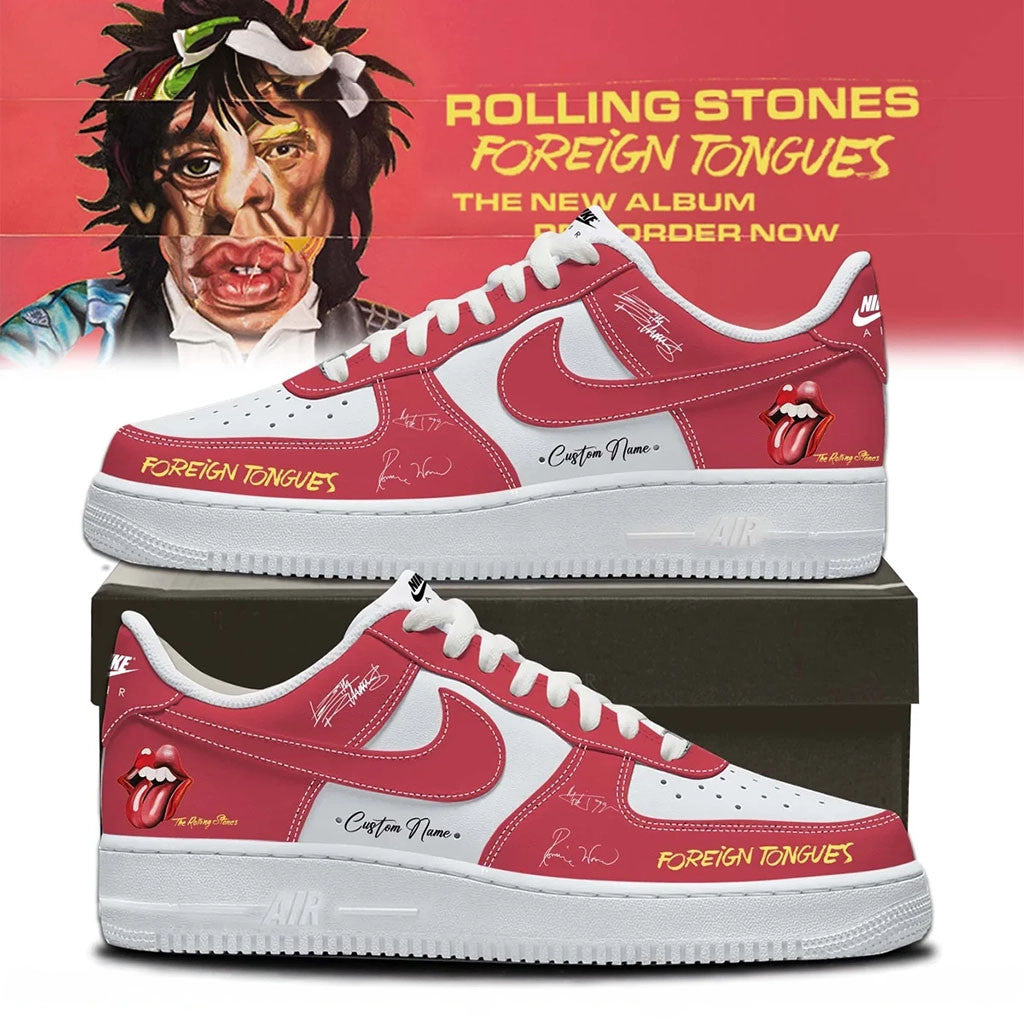 Personalized The Rolling Stones Merch 2026 Foreign Tongues Signed Sneakers Gift For Band Fans - Merchluma