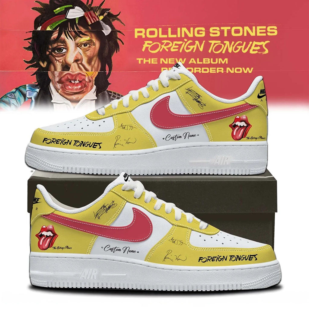 Customize The Rolling Stones Merch 2026 Foreign Tongues Sneakers Signature Music Fan Gear - Merchluma