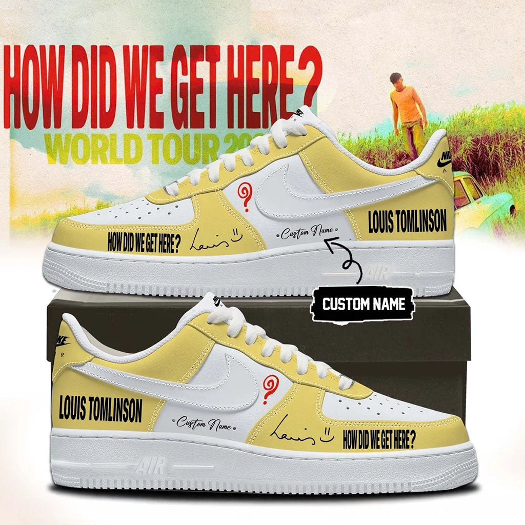 Personalized Louis Tomlinson How Did We Get Here Tour 2026 Sneakers Louis Tomlinson Merch Gifts - Merchluma