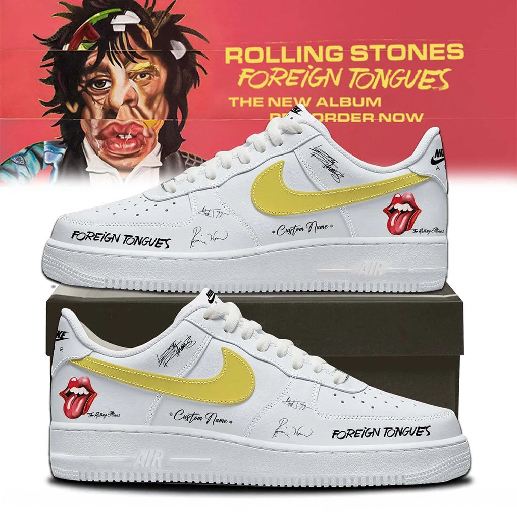 Personalized The Rolling Stones Merch 2026 Foreign Tongues Album Sneakers Signature Fan Gear - Merchluma