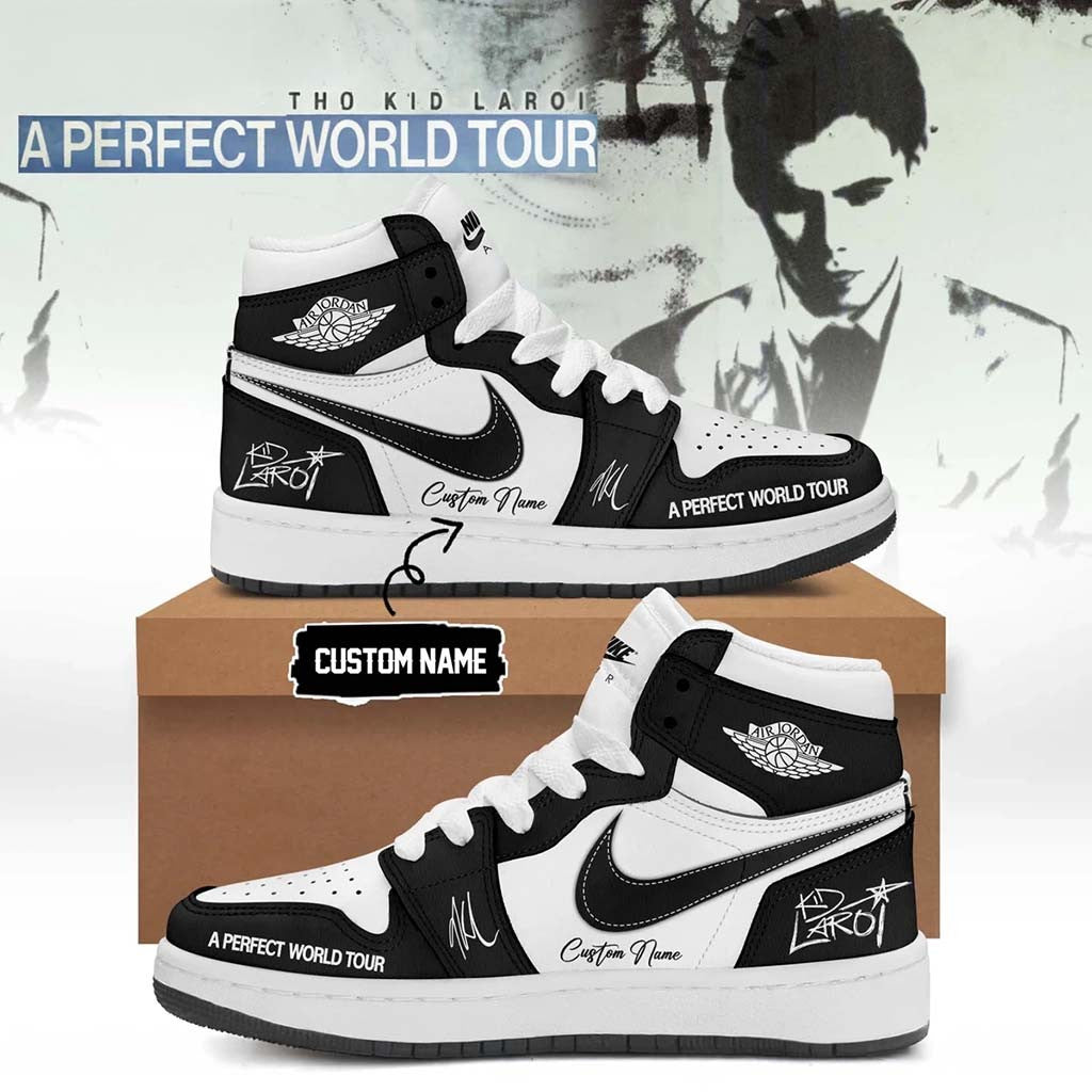 Personalized The Kid Laroi Merch A Perfect World Tour 2026 Sneakers Signed Music Fan Gifts - Merchluma