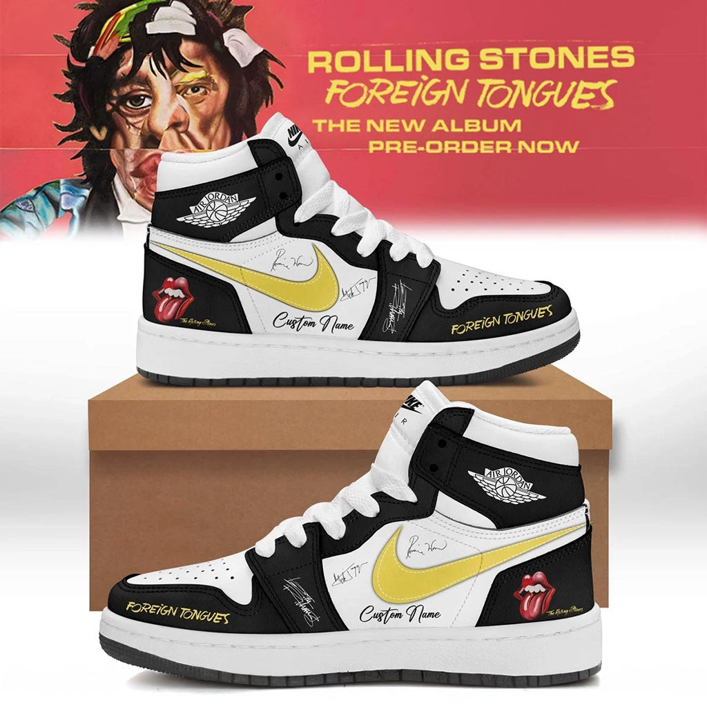 Personalized The Rolling Stones Merch 2026 Foreign Tongues Signed Sneakers Present For Fans - Merchluma