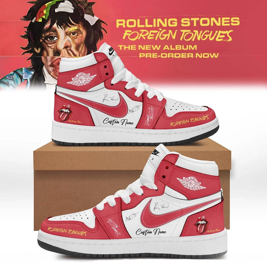 Custom The Rolling Stones Merch 2026 Foreign Tongues Signed Sneakers Best Gift For Him Her - Merchluma