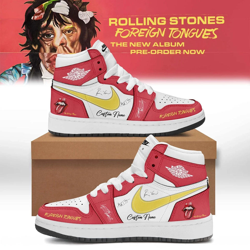 Personalized The Rolling Stones Foreign Tongues Shoes Sneakers The Rolling Stones Merch 2026 - Merchluma